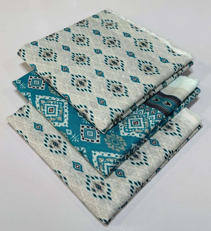 Safina By Bin Saeed 3pc Khaddar Printed Suite - RUBAB CLOSET