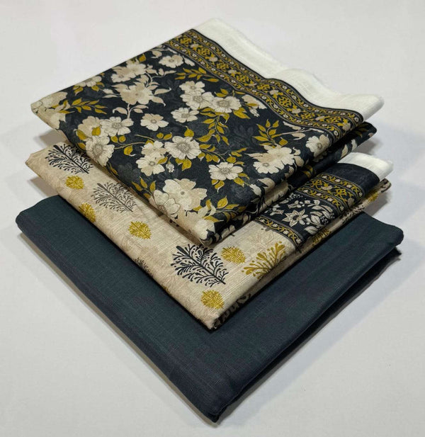 Safina By Bin Saeed 3pc Khaddar Printed Suite