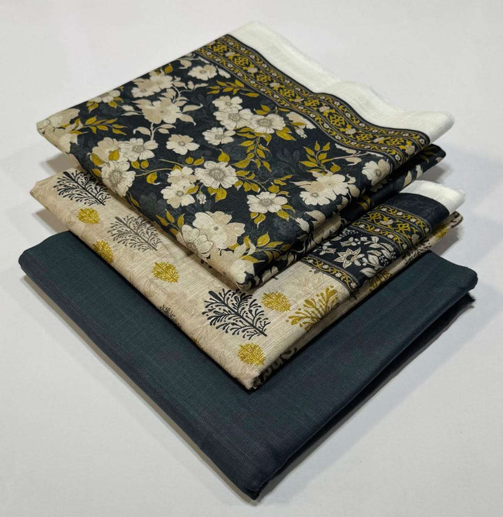 Safina By Bin Saeed 3pc Khaddar Printed Suite