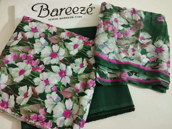 Bareeze 3PC Printed Slub Khaddar - PR2077