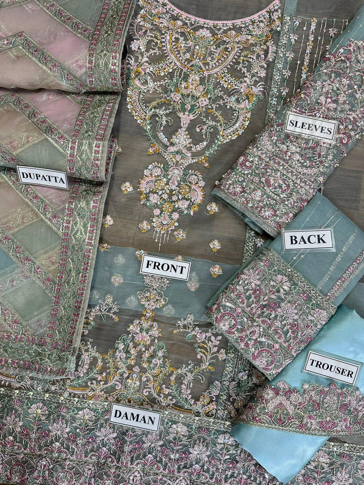 Kanwal Malik Organza Dress | 5339 - RUBAB CLOSET