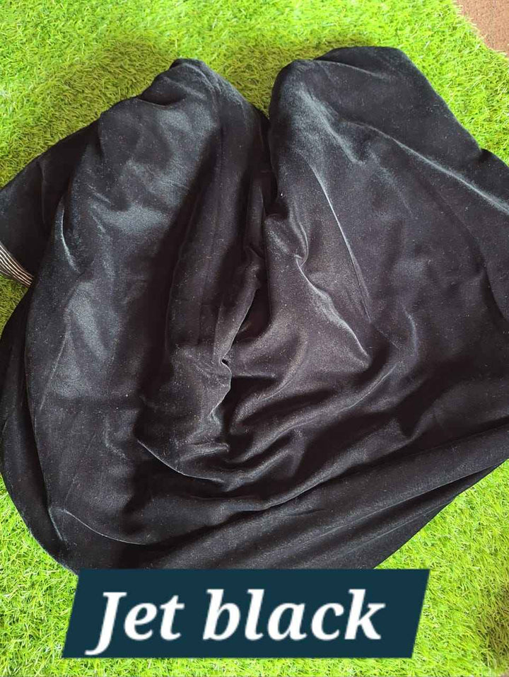 Velvet by Phonex – Premium Imported Fabric - Jet Black