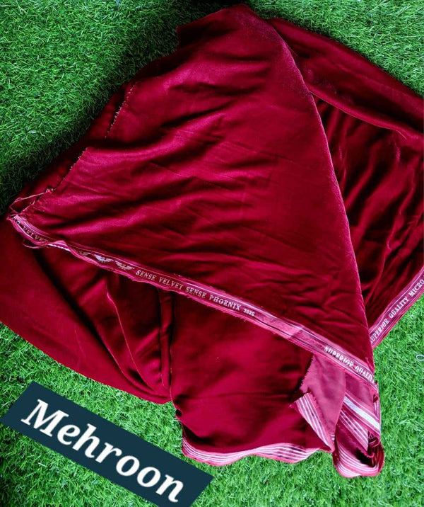 Velvet by Phonex – Premium Imported Fabric - Meroon