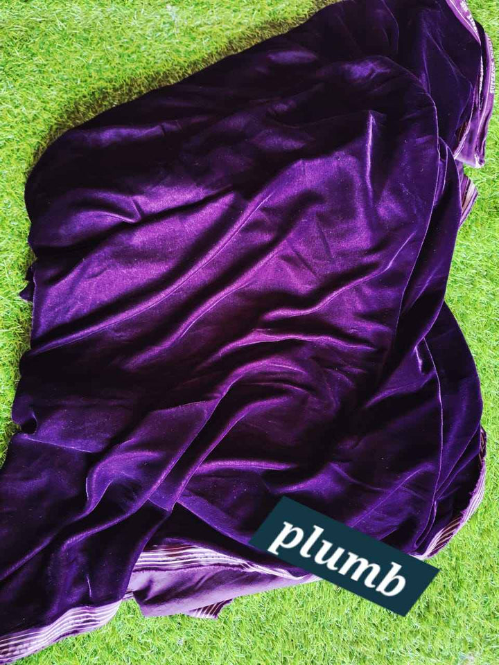 Velvet by Phonex – Premium Imported Fabric - Plumb