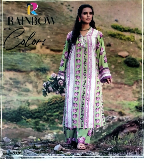 Colors by Rainbow 2PC Linen Vol 2 – Digital Printed Doriya Linen
