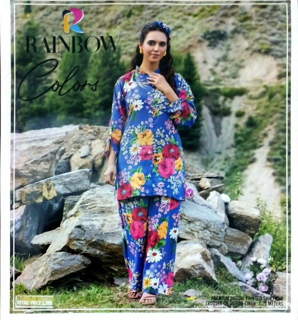 Colors by Rainbow 2PC Linen Vol 2 – Digital Printed Doriya Linen