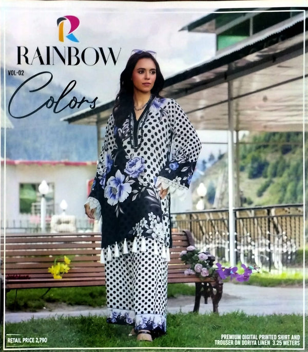 Colors by Rainbow 2PC Linen Vol 2 – Digital Printed Doriya Linen