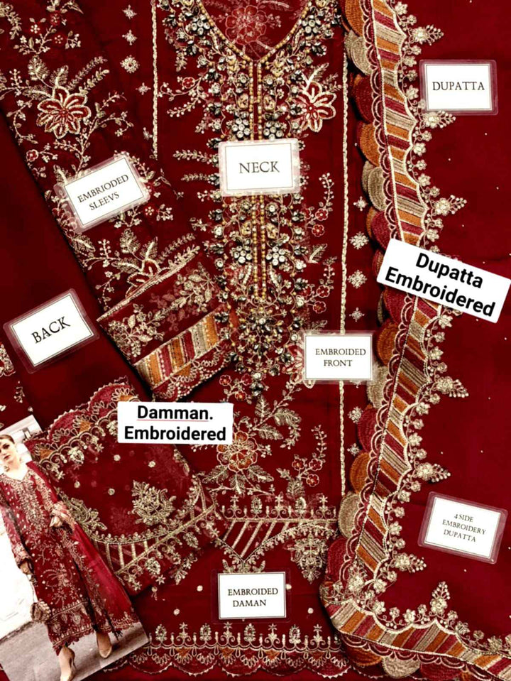 MARIA B Chiffon Collection – MBC-1098 | Heavy Embroidered