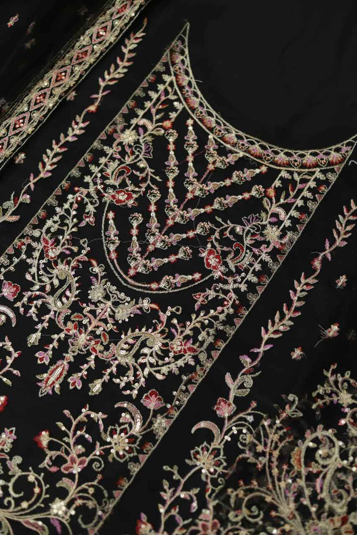 Kanwal Malik – Chiffon Embroidered Unstitched 3PC Suit D-2445