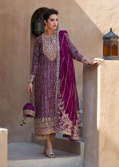 Kanwal Malik – Chiffon Embroidered Unstitched 3PC Suit