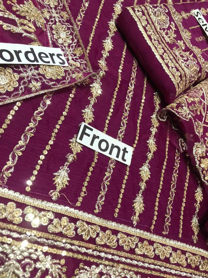 Kanwal Malik – Chiffon Embroidered Unstitched 3PC Suit