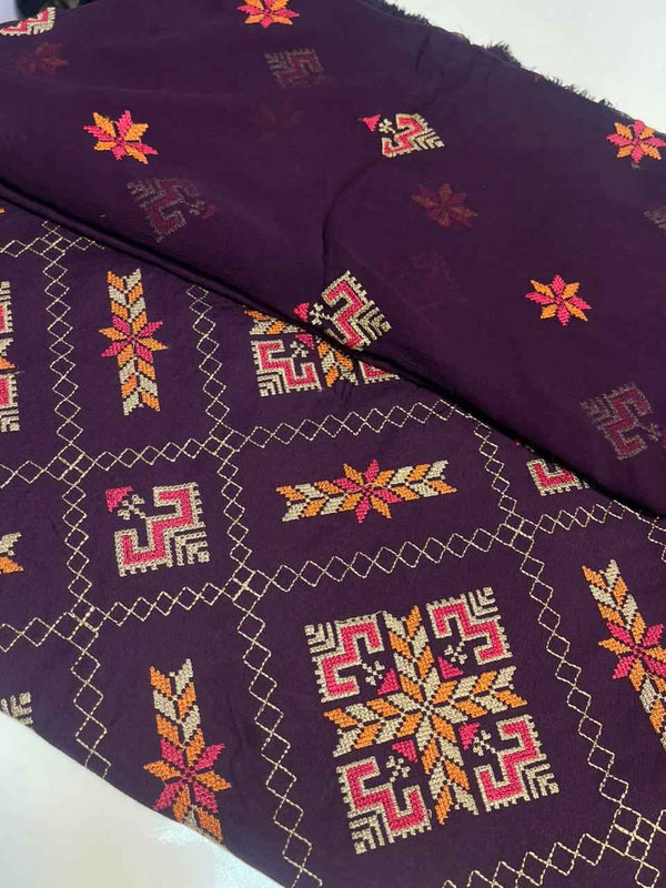 Bareeze 3PC Karandi Suit with Pure Embroidered Dupatta - New Vol 53