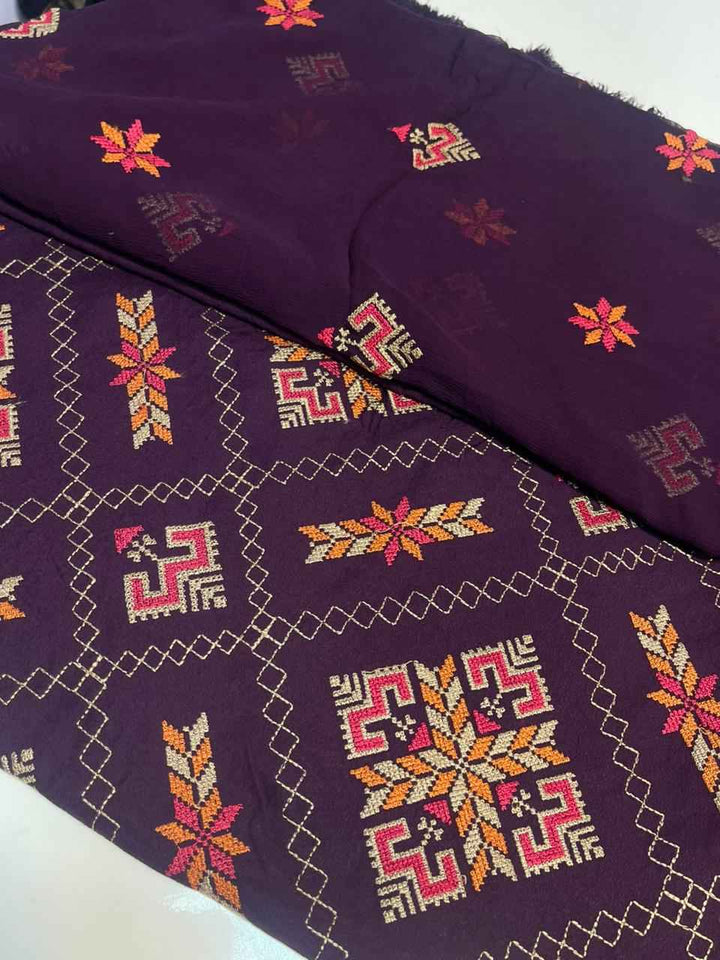 Bareeze 3PC Karandi Suit with Pure Embroidered Dupatta - New Vol 53