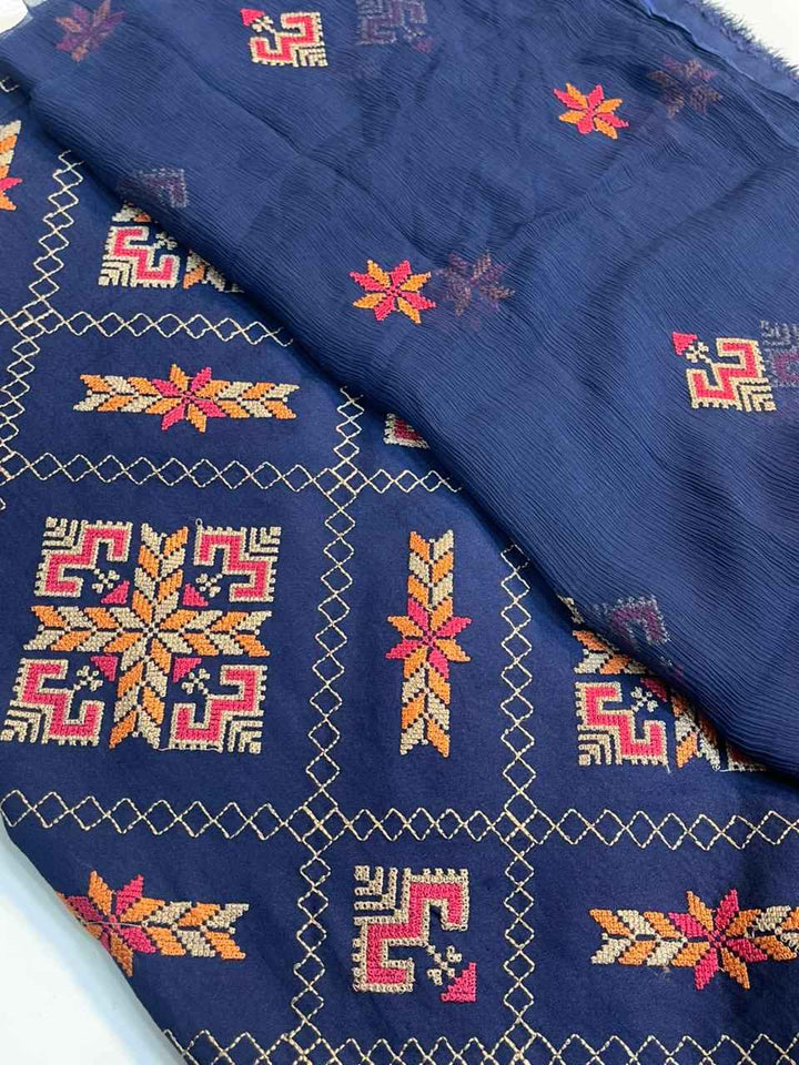 Bareeze 3PC Karandi Suit with Pure Embroidered Dupatta - New Vol 53