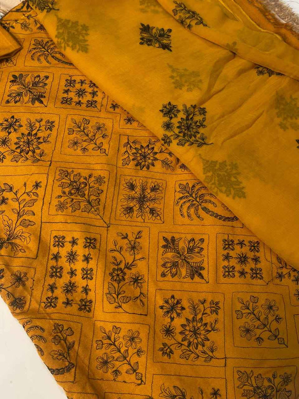 Bareeze 3PC Karandi Suit with Pure Embroidered Dupatta - New Vol 53