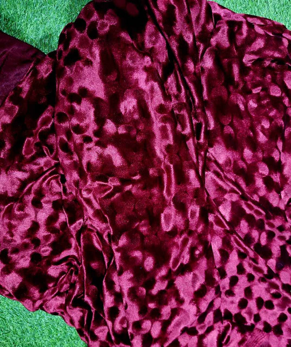 Imported Korean Velvet Self-Print 2PC – Premium Winter Wear