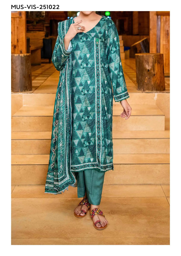 Mehak Premium Unstitched Viscose 3PC Suit