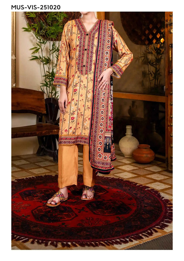 Mehak Premium Unstitched Viscose 3PC Suit