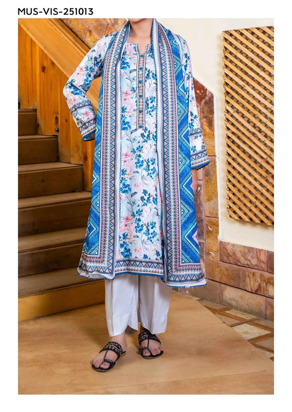 Mehak Premium Unstitched Viscose 3PC Suit