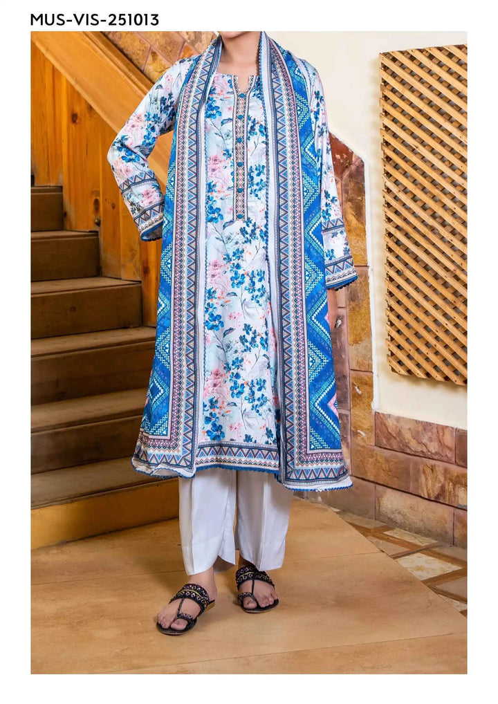 Mehak Premium Unstitched Viscose 3PC Suit