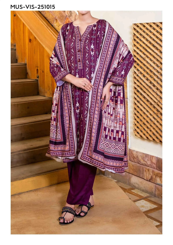 Mehak Premium Unstitched Viscose 3PC Suit