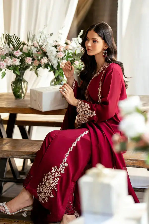 Dhanak 3PC Embroidered Shirt with Dhanak Embroidered Dupatta-3431 - RUBAB CLOSET