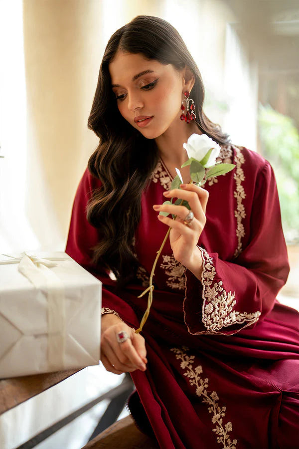 Dhanak 3PC Embroidered Shirt with Dhanak Embroidered Dupatta-3431 - RUBAB CLOSET