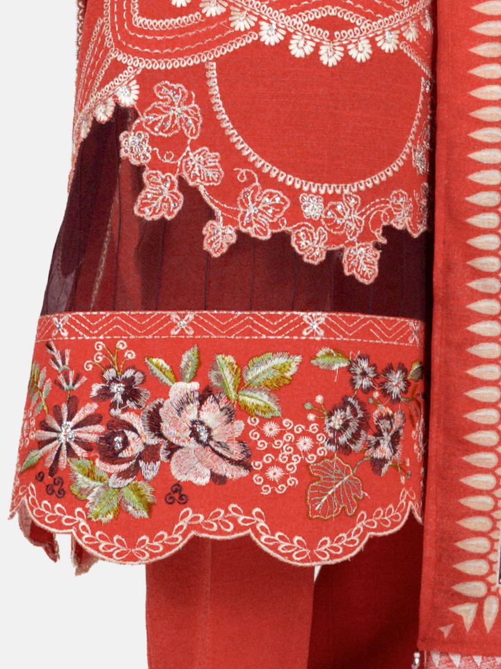 Panjnad By J. | Embroidered Khaddar 3Pc Unstitched Suit | PJBKU251150B