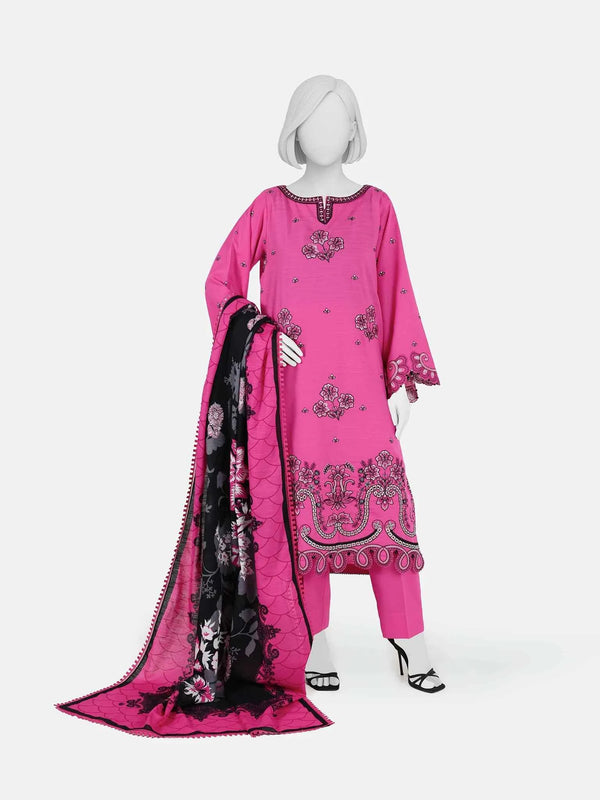 Panjnad By J. | Embroidered Khaddar 3Pc Unstitched Suit | PJBKU251155A