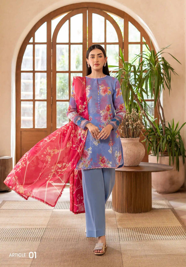 Pop Muse by Gull Jee Vol 1 – 3PC Digital Printed Unstitched Lawn Suit A1