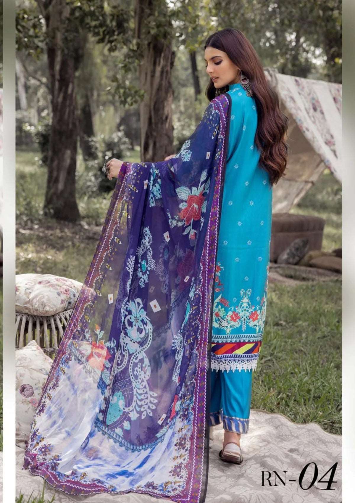 Rang Nagar by NUR'23 RN-04 – Digital Printed Cotail 3PC Suit