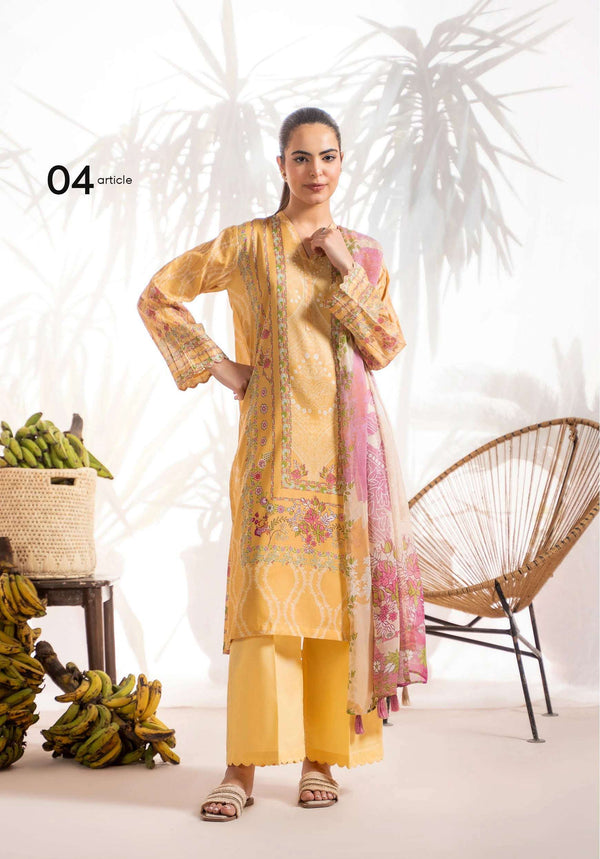 Sunrise by Gull Jee Vol 1 – 3PC Unstitched Digital Printed Lawn Suit A4