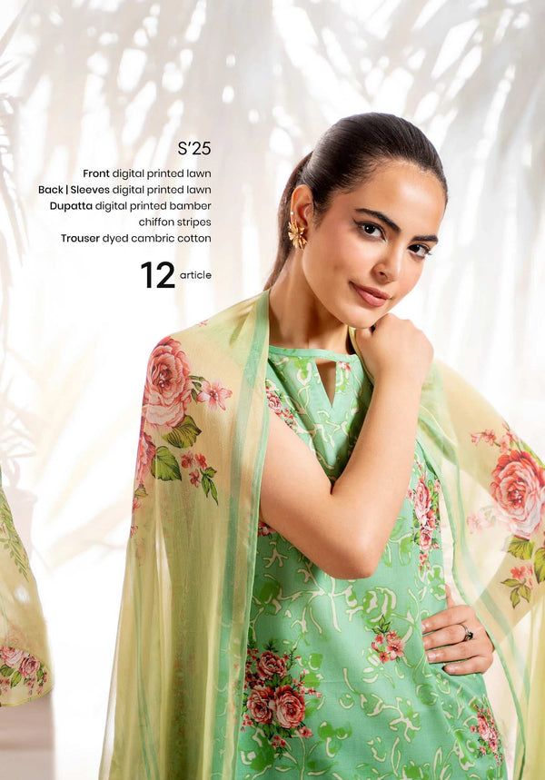 Sunrise by Gull Jee Vol 1 – 3PC Unstitched Digital Printed Lawn Suit A12