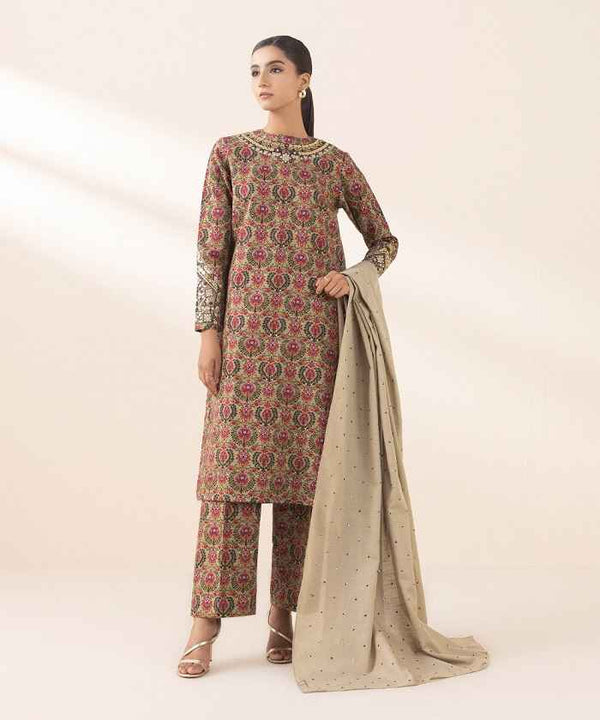 Sapphire 3Pc Embroidered Light Khaddar Suit 2SDF24V420 US