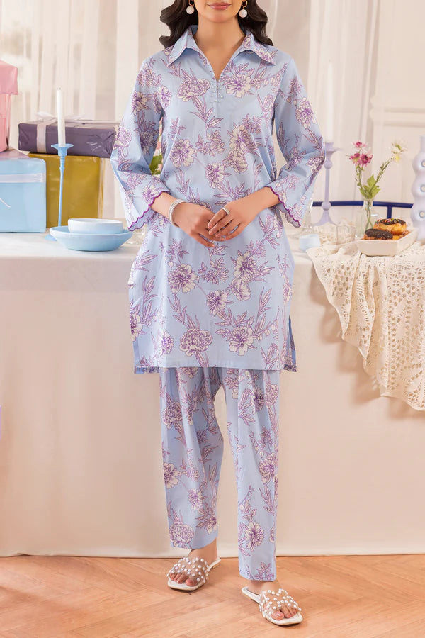SAYA Unstitched Printed Lawn 2 Piece (Shirt/Trouser)