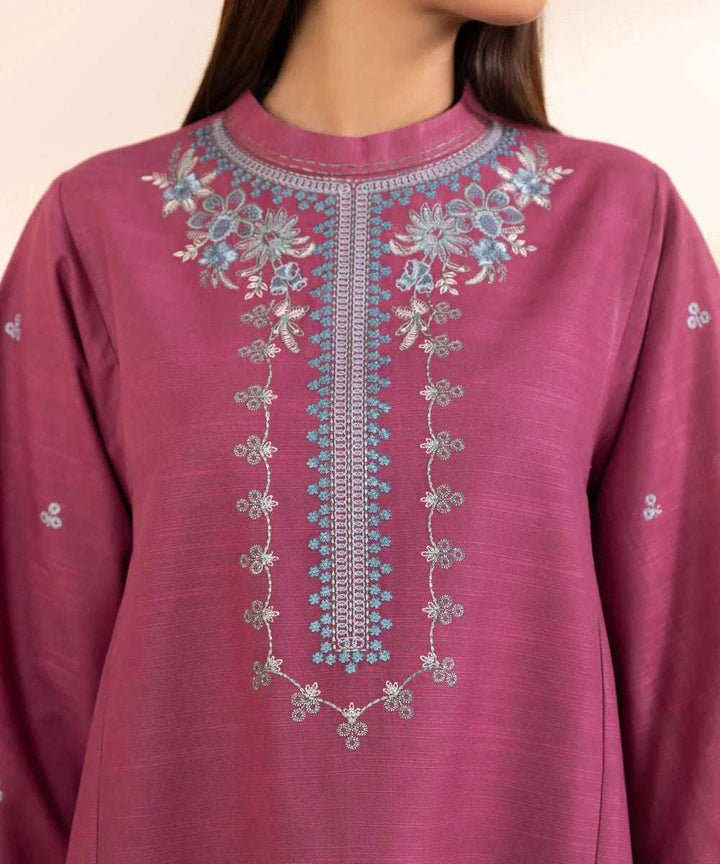 Sapphire 3Pc Embroidered khaddar Suit U3PEST24V918