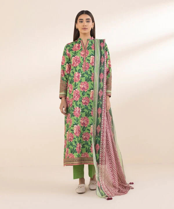 Sapphire Unstitched Lawn '25 3Pc Embroidered Lawn Suit |  U3PEDY25V040
