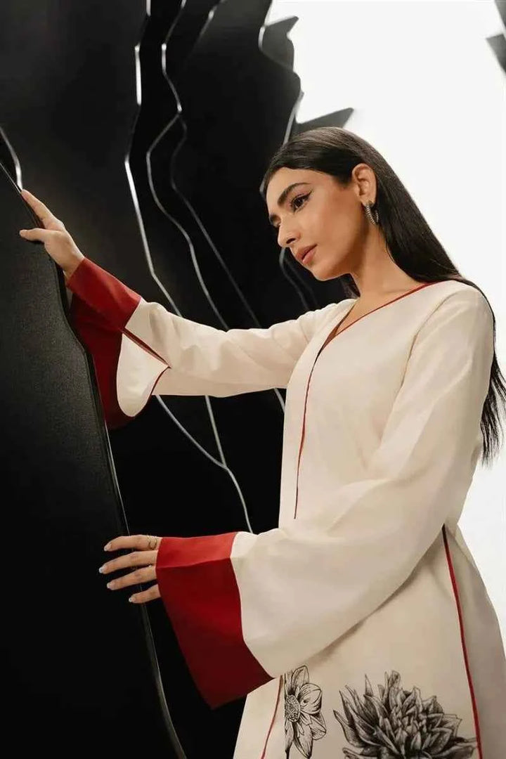 3PC Digital Printed Shamoze Silk Unstitched Dress