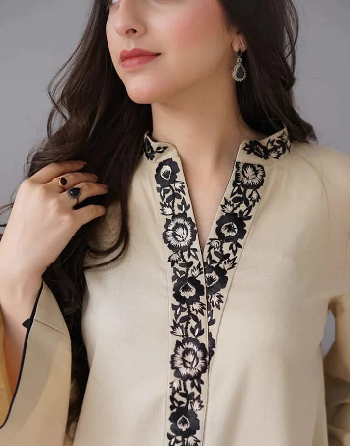 Rubab Closet Winter's Dhanak 3PC Embroidered Suit-612