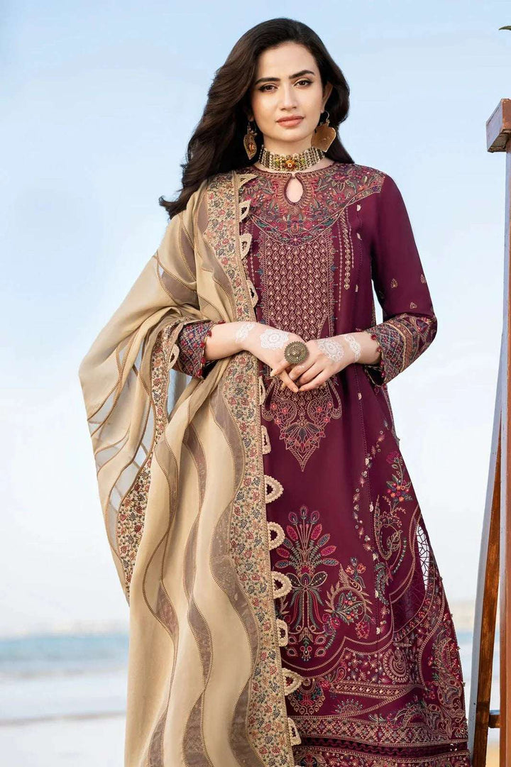 Jazmin Embroidered Lawn 3 Piece Unstitched - Fency