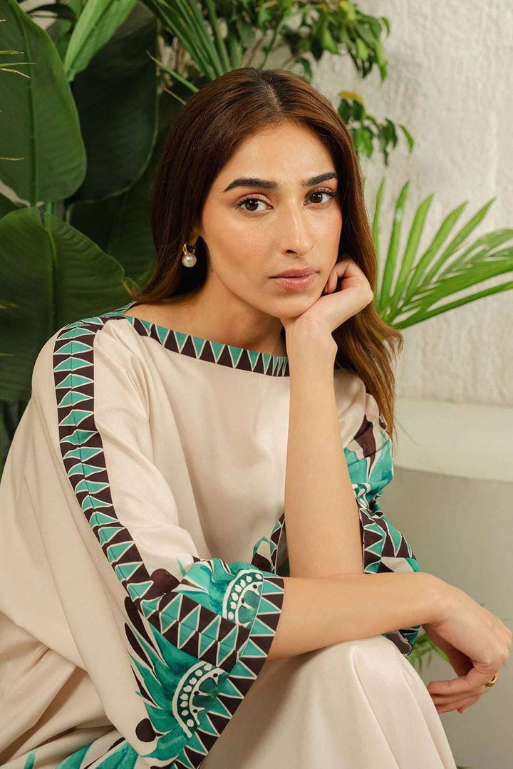 Rubab Closet's 2PC Winter Digital Printed Silk - 863