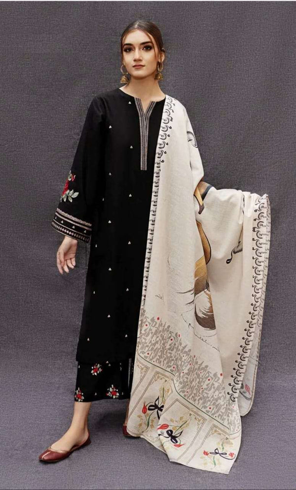 Urge 3PC Embroidered Suit with Embroidered Dupatta-292