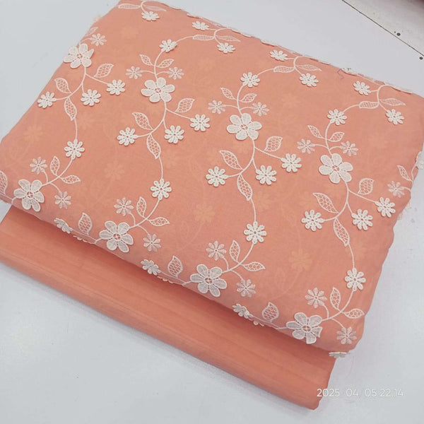 Imported Embroidery Korean 3PC Lawn