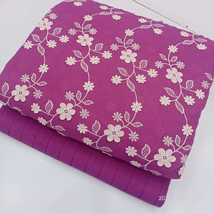 Imported Embroidery Korean 3PC Lawn
