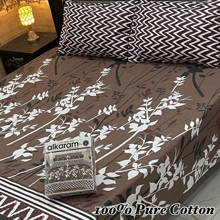 Gul Ahmed 100% Pure Cotton Bedsheets |  Double Bed
