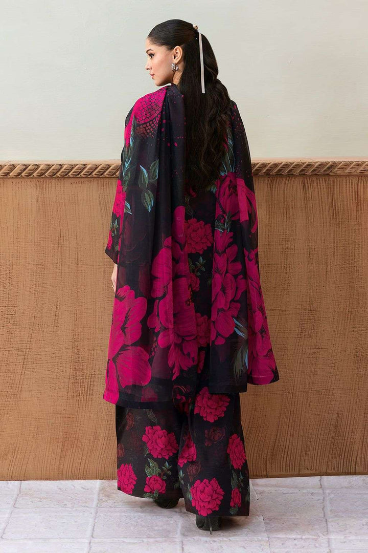 Afsanah Swiss Lawn wth Silk Dupatta | Dark Majestic AR-103