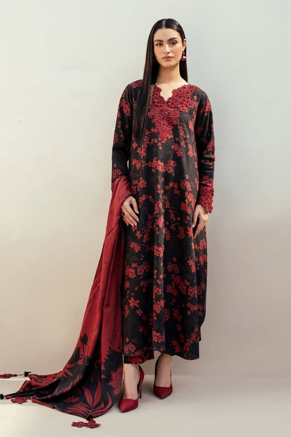 Baroque 3PC Embroidered Printed Lawn | SF-4010