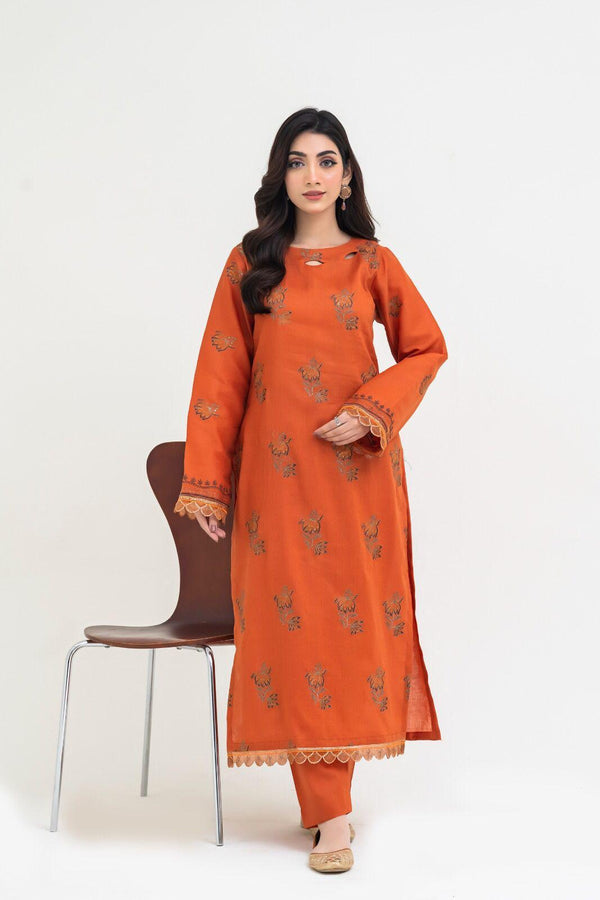 Premium Jacquard 2PC Embroidery Unstitched Shirt and Trouser