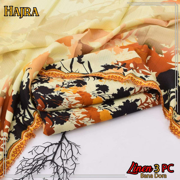 Hajra Linen 3PC Banadora – Winter Suit