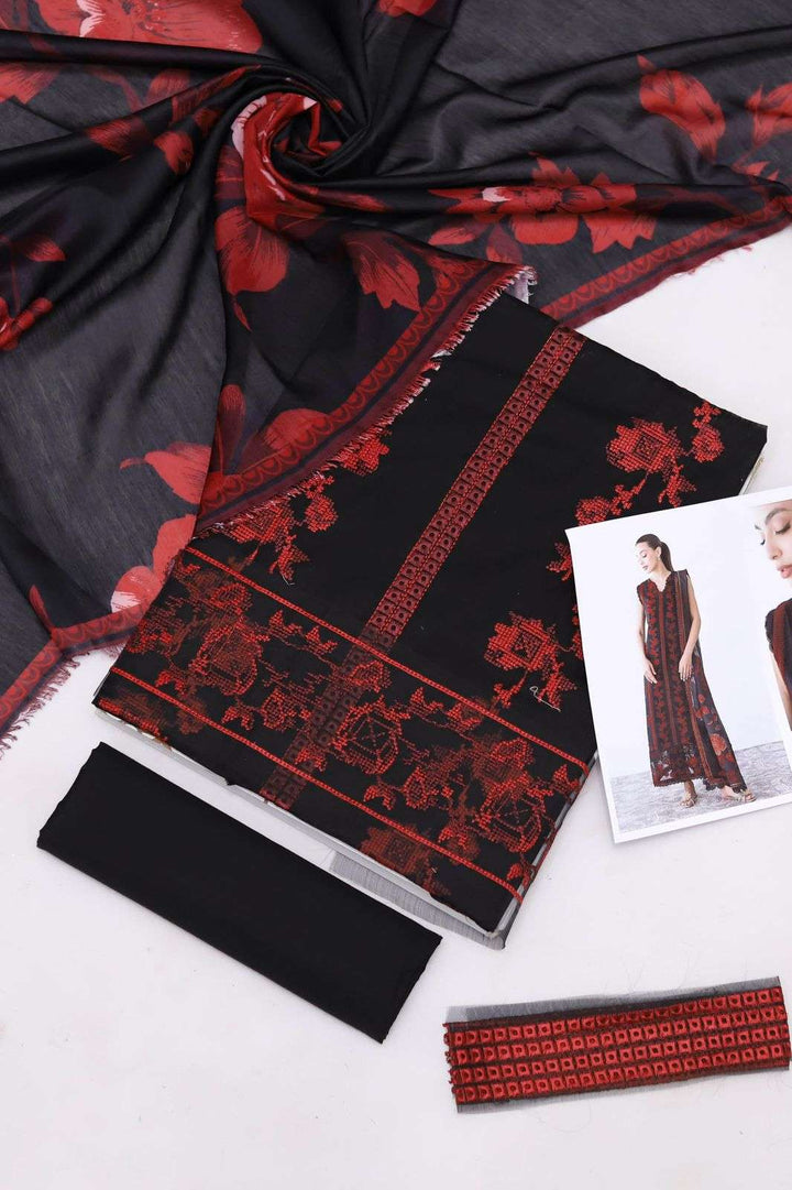 Zaib Dhanak Collection - Red 2369